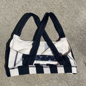 Revolve Lululemon stripe floral sports bra